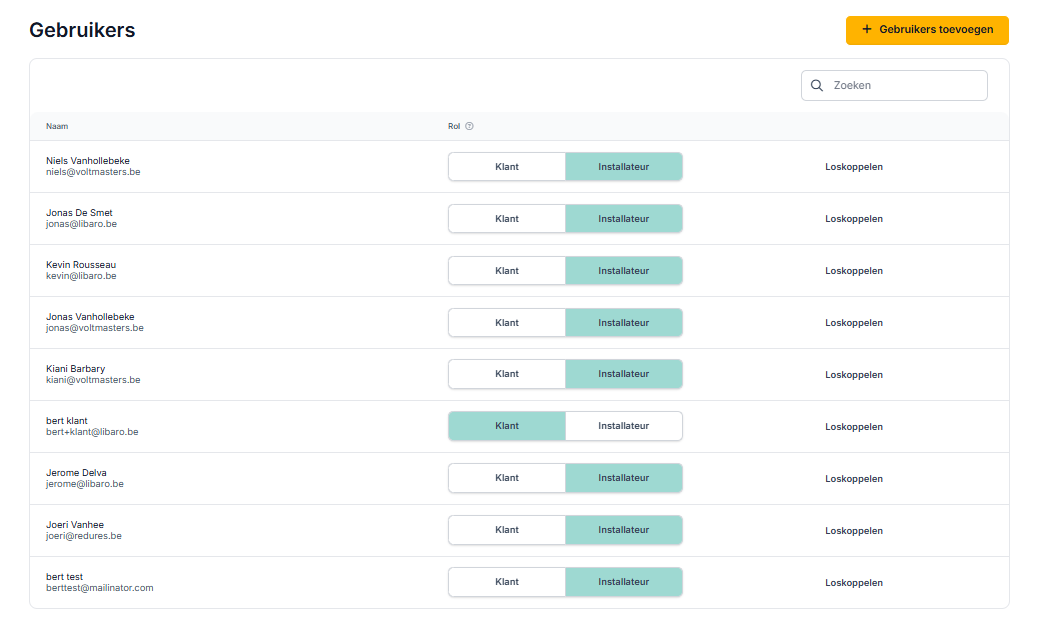 Voltmasters EMS: user dashboard